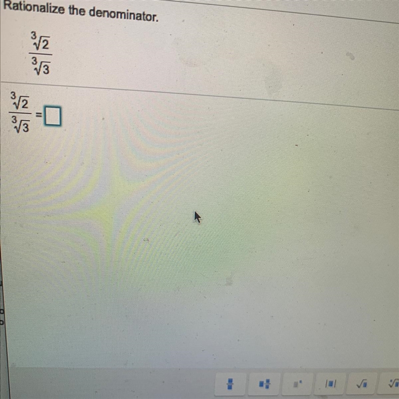 Rationalize the denominator.-example-1