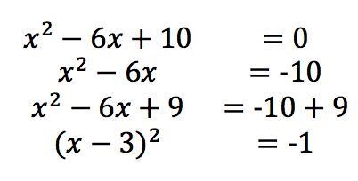 NEED HELP ASAP!Noah and Lin are each trying to solve the equation x^2-6x+10=0. They-example-1