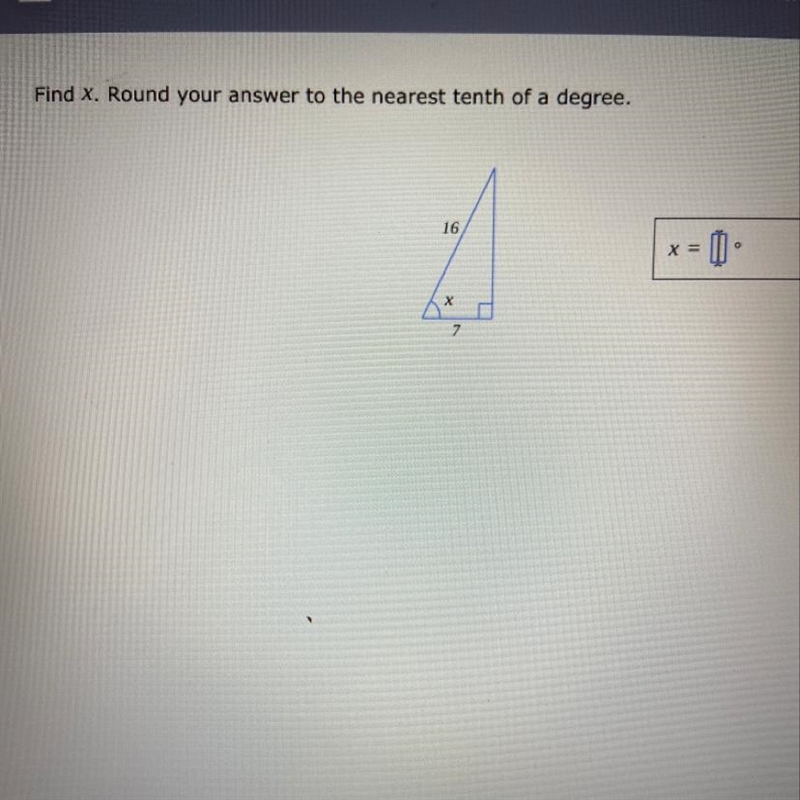 Find x. Round your answer to the nearest tenth of a degree.-example-1