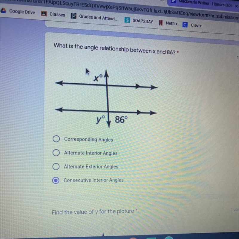 What is the relationship between x and 86?-example-1