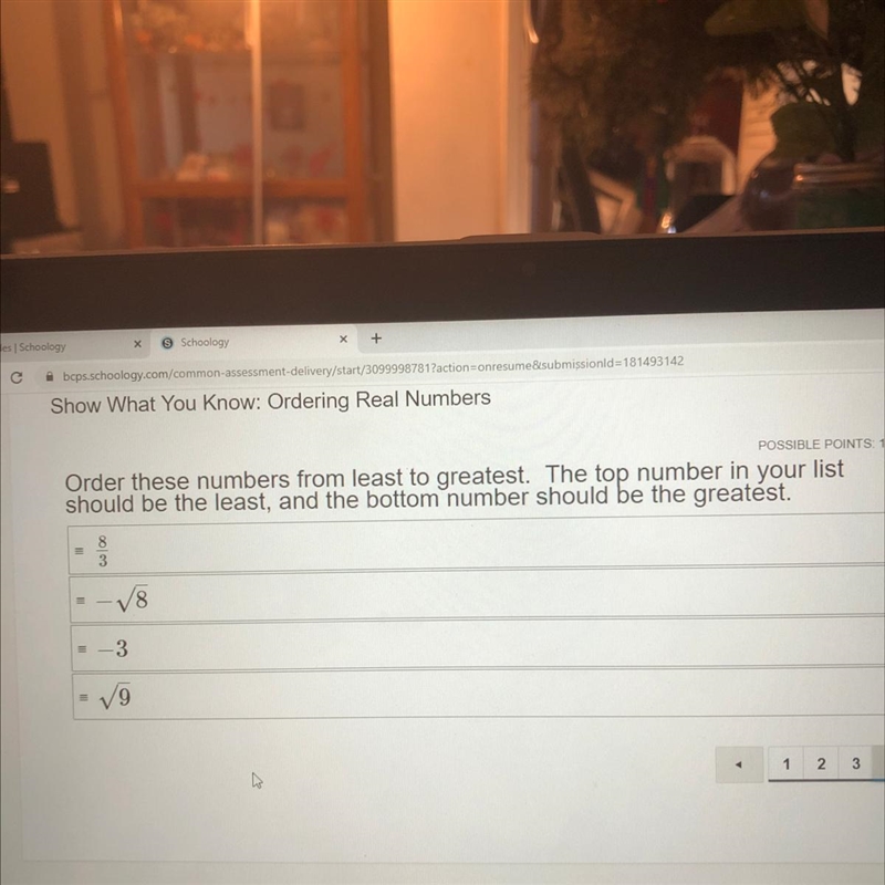 Order the numbers least to greatest-example-1