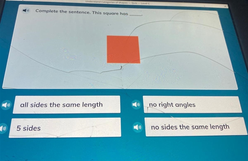 Complete the sentence. This square has-example-1