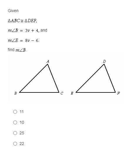 Given ABC = DEF m m find m-example-1