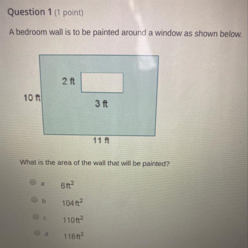 What is the area of the wall that will be painted-example-1