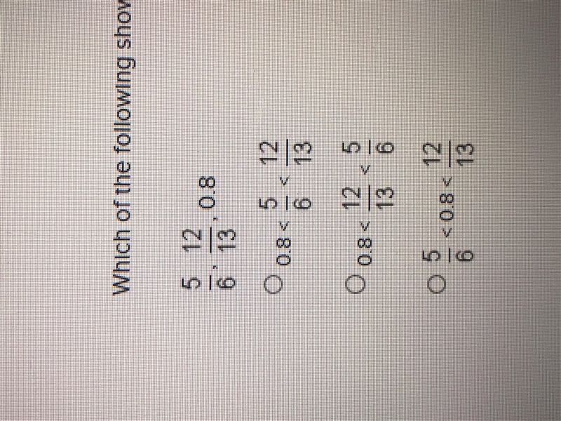 Whitch of the following shows the correct order of the numbers-example-1