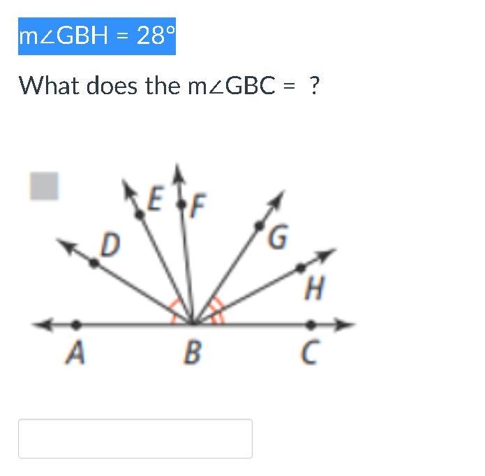 M∠GBH = 28° Please help!!!!!!!!-example-1