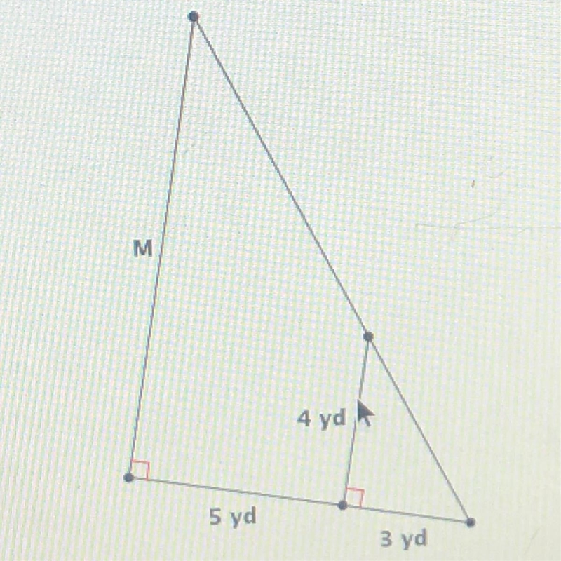 Find the value of M, to the nearest tenth of a yard.-example-1