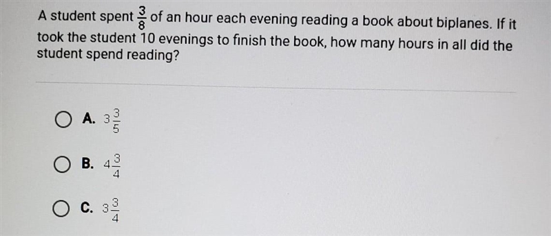 the students Bend 1/8 of an hour each evening reading a book about biplanes if it-example-1