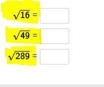 Complete the list of the square roots of perfect squares. Type the correct answer-example-1