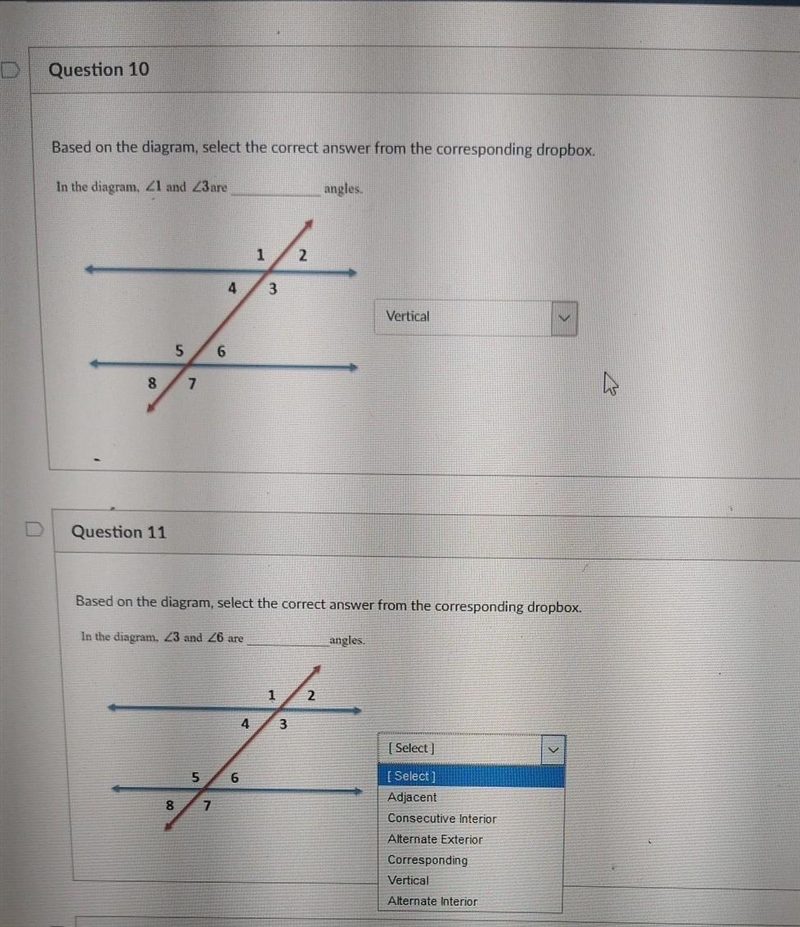 It's the same possible answers for both questions​-example-1