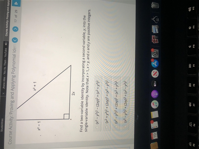 find a two variable identity by incorporating a second variable y into the single-example-1