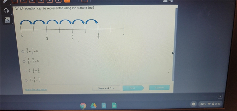 Which equations can be represented using the number line?-example-1