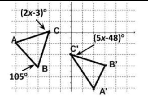 Kenia rotated Triangle ABC 90° counterclockwise to create Triangle A’B’C’. If Kenia-example-1