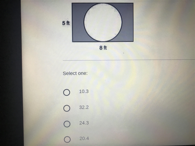 I need help what is the approximate area, in square feet, of the shaded region in-example-1