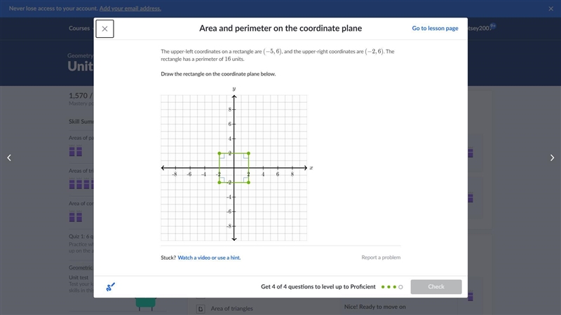 HELP ME AND YOU GET 100 POINTS!!! The upper-left coordinates on a rectangle are (-5,6), and-example-1