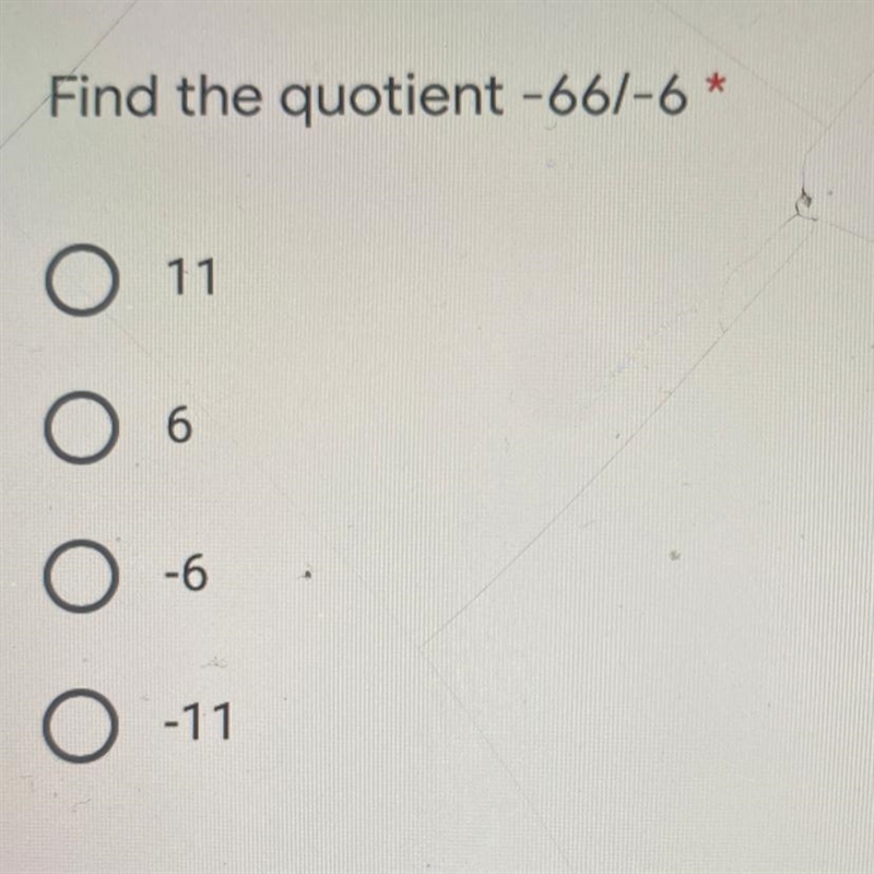 Find the quotient! -66/-6-example-1