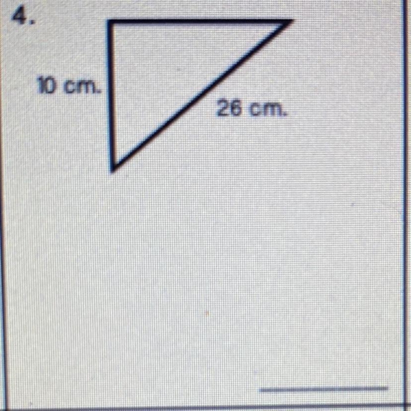 Find the missing length of each right triangle-example-1