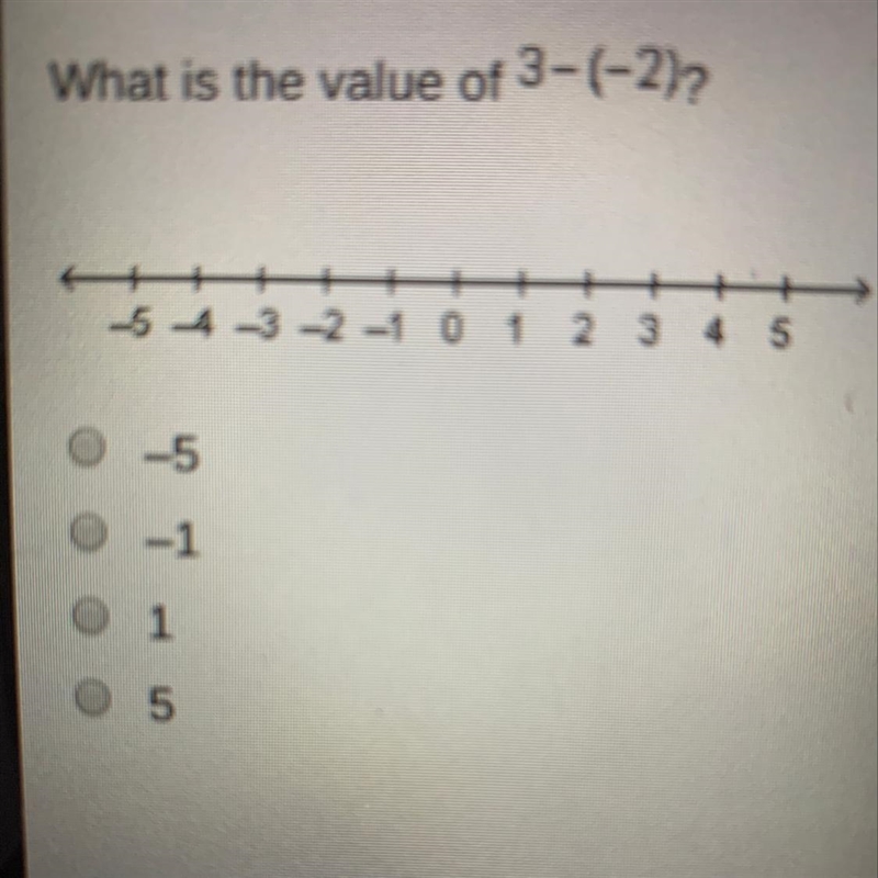 What is the value of 3-(-2)?-example-1