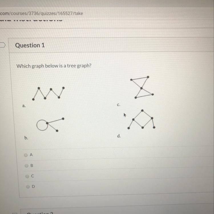 Which graph below is a tree graph?-example-1