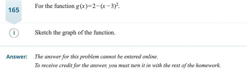 For the function g(x)=2−(x−3)^2 Find the interval on which function is increasing-example-5