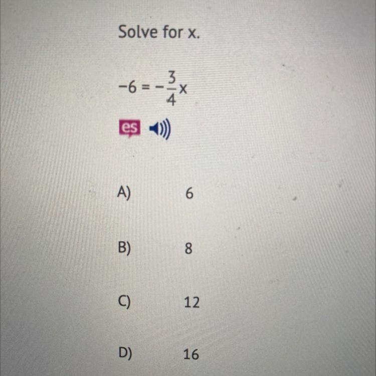 A) 6 B) 8 C) 12 D) 16-example-1