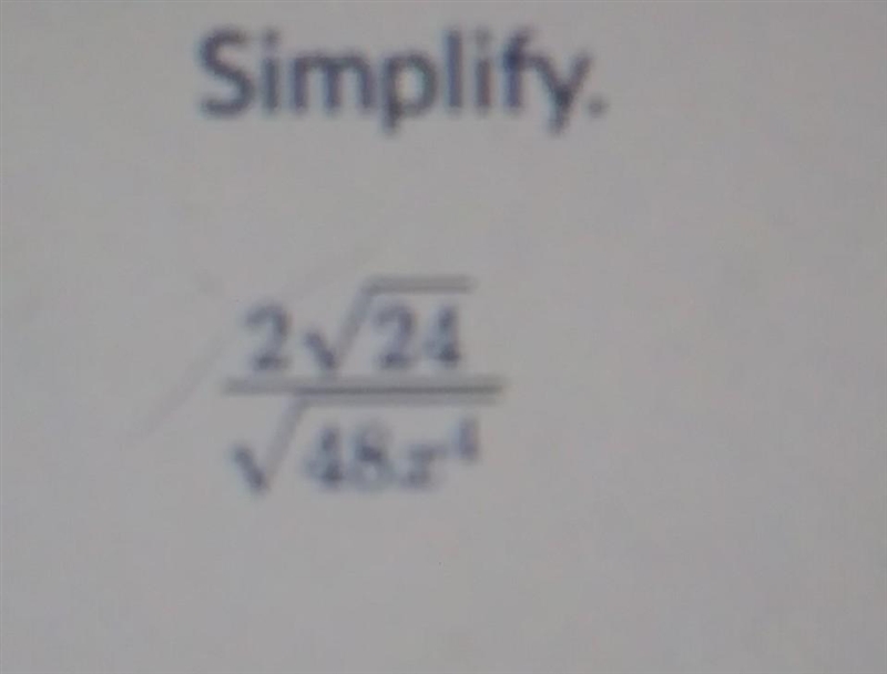 Help me answer this also please simply also no decimals and this is Dividing Radicals-example-1