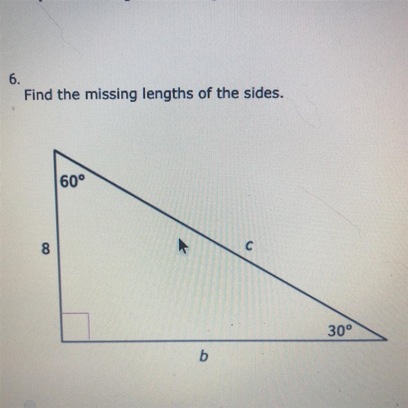 Find the missing lenghts of the sides-example-1