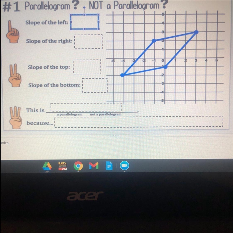 Parallelogram or not ?Practice worksheet-example-1