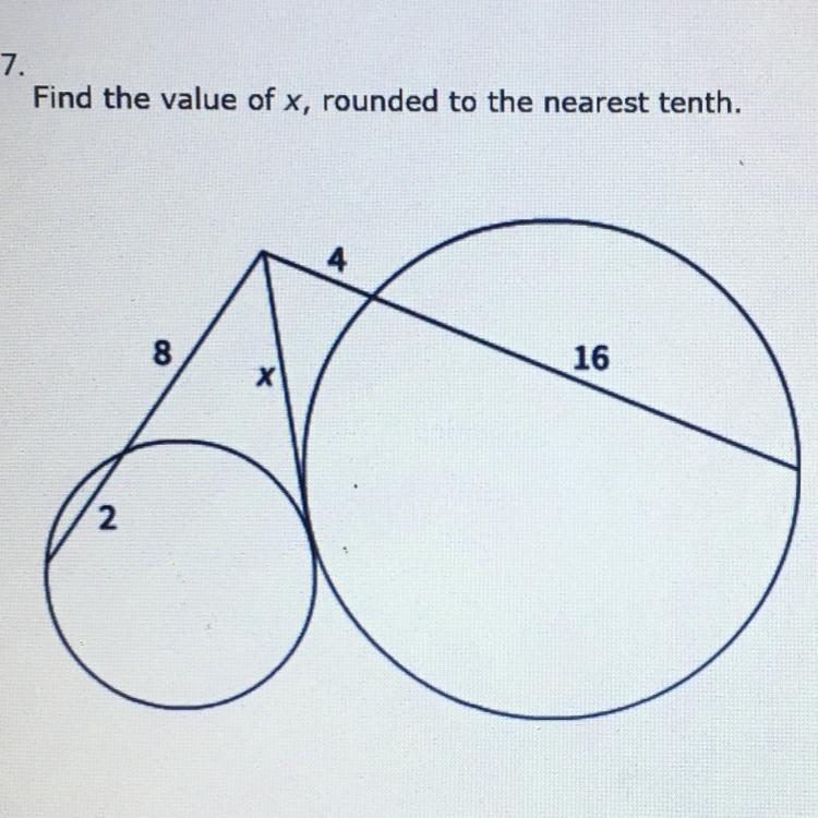 Find the value of x, rounded to the nearest tenth.-example-1