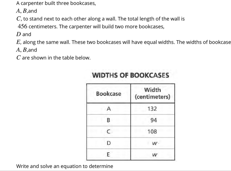 Q6: A carpenter built three bookcases, A,B ,and C , to stand next to each other along-example-1