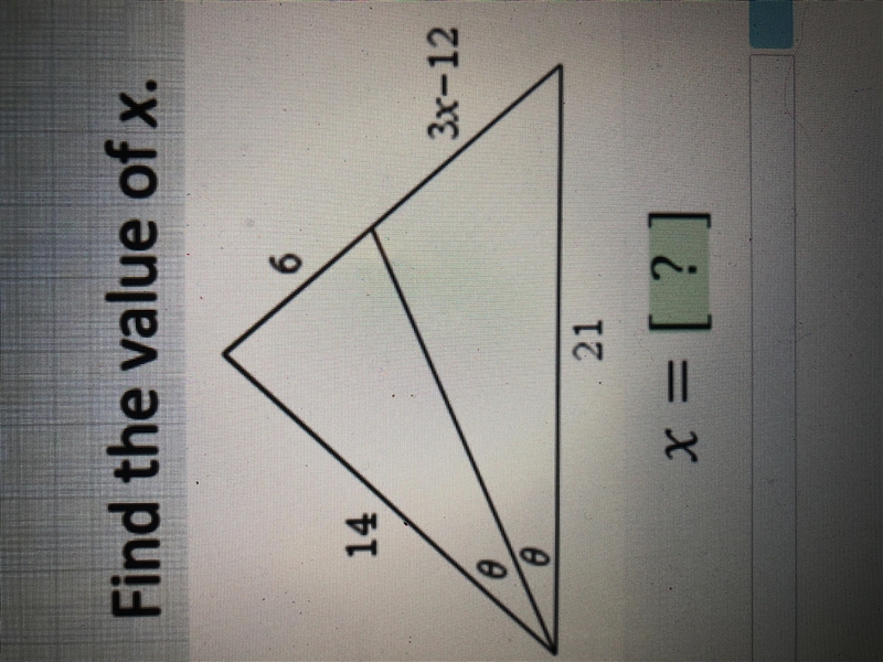 Find the value of x...-example-1