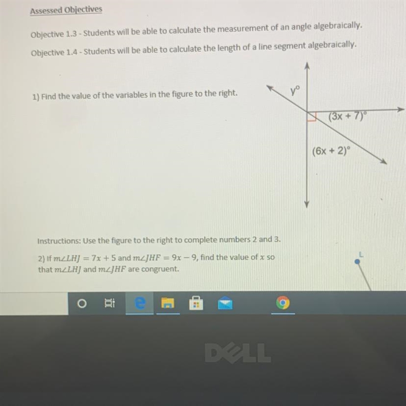 Find the value of the variables in the figure to the right.-example-1