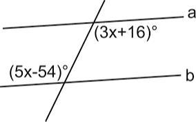 Which equation can be used to find the measure of the angles below if line a is parallel-example-1