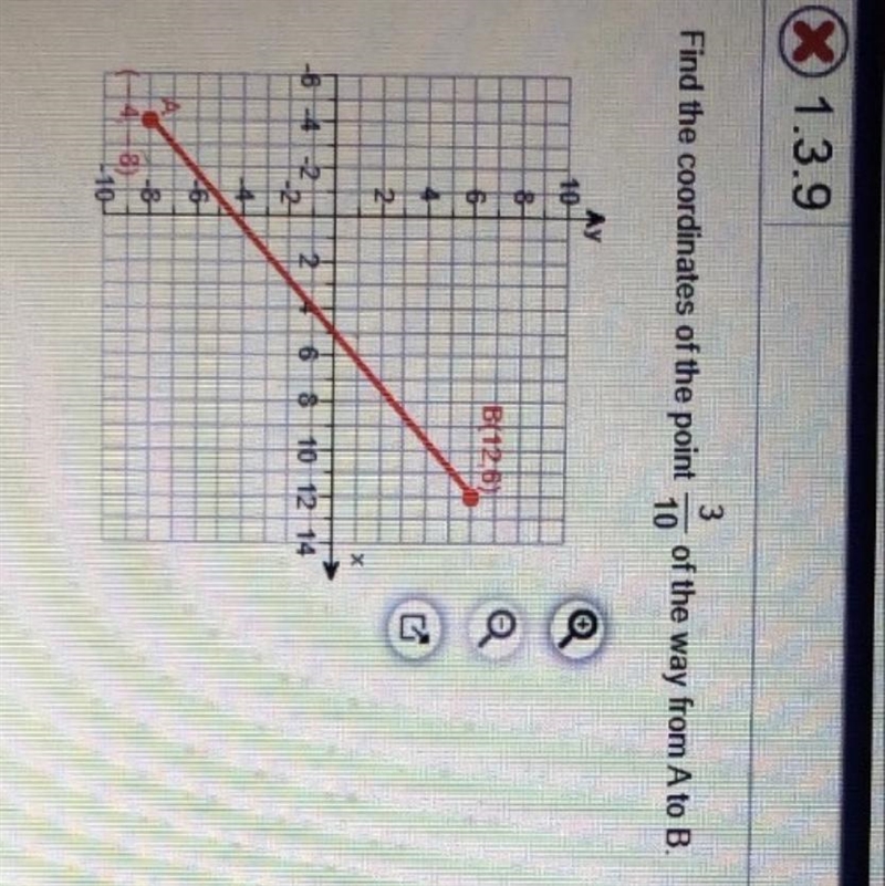 Find the coordinates of the point 3/10 of the way from A to B-example-1