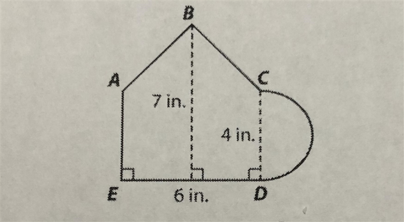 To the nearest tenth, what is the area of the figure shown in the image? Segment BF-example-1