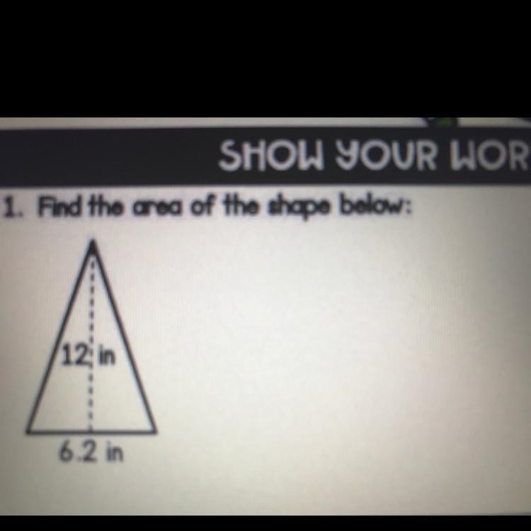 Find the area of the shape below-example-1