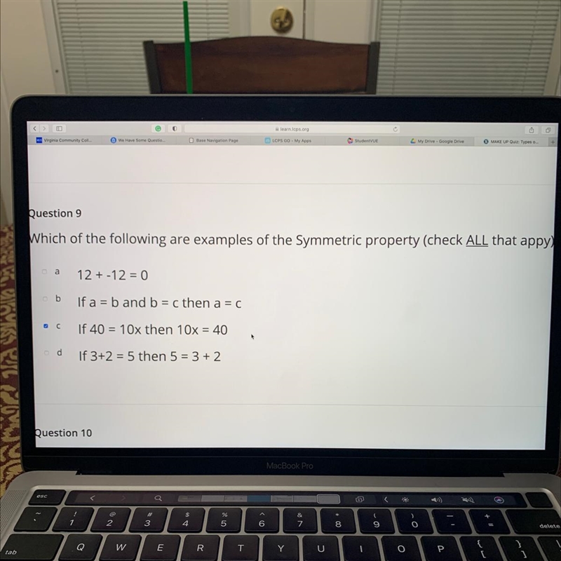 If 3+2=5 then 5=3+2 is this an example of Symmetric property?-example-1