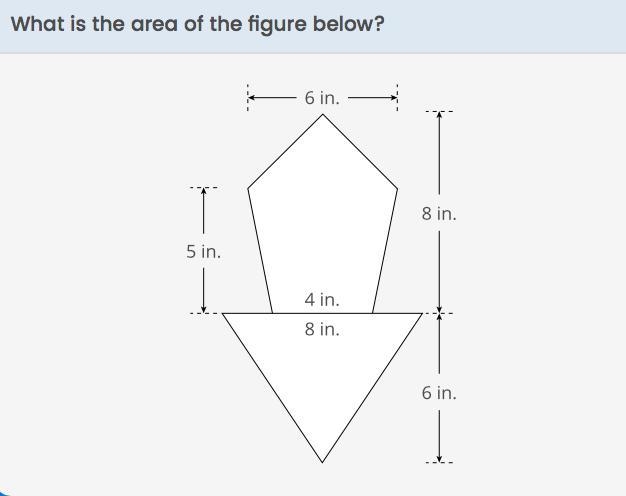 What is the area of the figure below-example-1