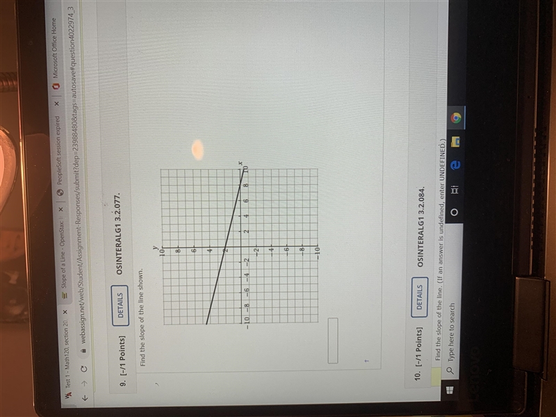 Find the slope of the line shown.-example-1