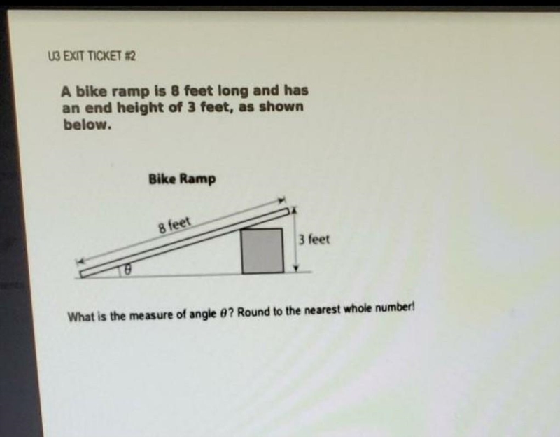 What is the measure of angle 0? round to the nearest whole number ​-example-1