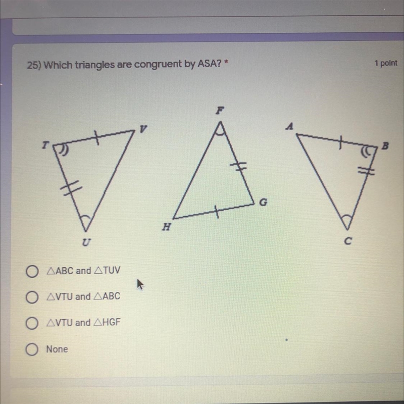 Which triangles are congruent by ASA? *-example-1