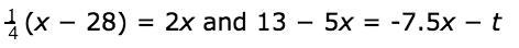 Both of the equations below have the same solution when solved for x. What is the-example-1