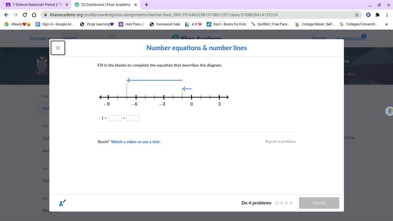 Fill in the blanks to complete the equation that describes the diagram.-example-1