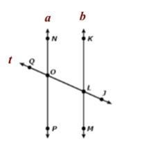 Please help ASAP In the diagram, line a and b are parallel. Line is the transversal-example-1