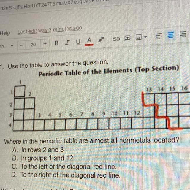 Lement3 Periodic Table of the 18 13 14 15 16 17 1 2 3 3 4 8 9 10 11 12 6 Where in-example-1