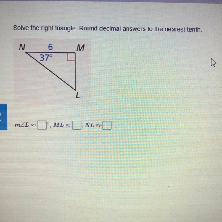 Help me please this is a test.Solve right triangle-example-1