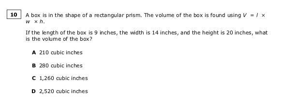 If the length of the box is 9 inches, the width is 14 inches, and the height is 20 inches-example-1