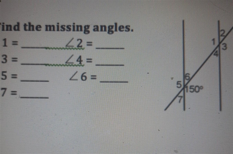 (50 points!) Find the missing angles.​-example-1