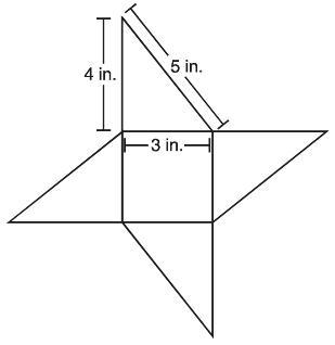 A figure is made up of four congruent right triangles and a square as displayed. What-example-1