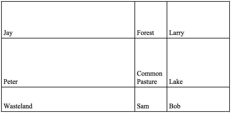 2 Farmers Jay, Peter, Sam, Bob and Larry own rectangular farms, as indicated in the-example-1